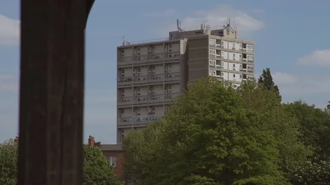 High Rise Block of Flats Stock Footage 93203042