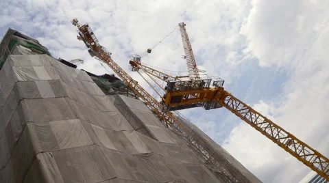 High Rise Building Construction Stock Footage 54614147