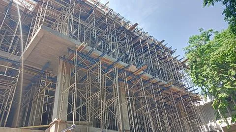 High-rise building construction project Stock-Fotos