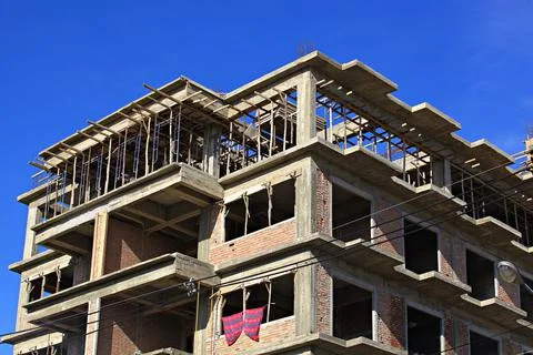 High-rise building construction technology in Thailand Stock Photos
