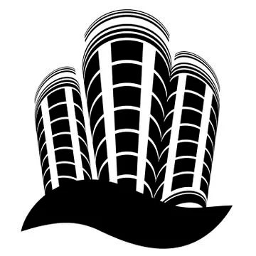High-rise building logo Stock Illustration