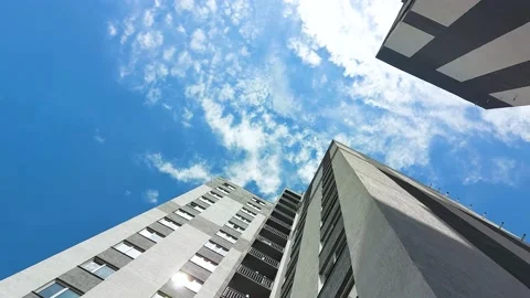 High rise building. Looking up, rotating Stock Footage 165495982