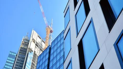 High-rise building under construction. Stock Photos