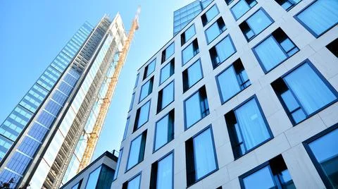High-rise building under construction. Stock Photos