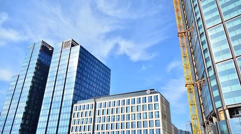 High-rise building under construction. Stock Photos