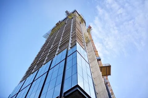 High-rise building under construction. Stock Photos