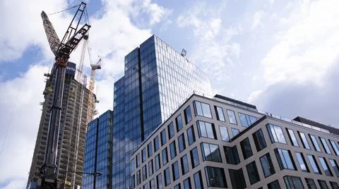 High-rise building under construction. Stock Photos