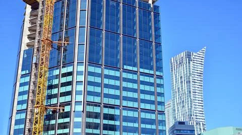 High-rise building under construction. Stock Photos