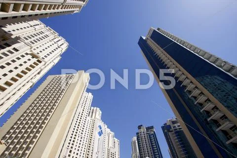 High rise buildings, dubai, united arab emirates, middle east Stock Photos
