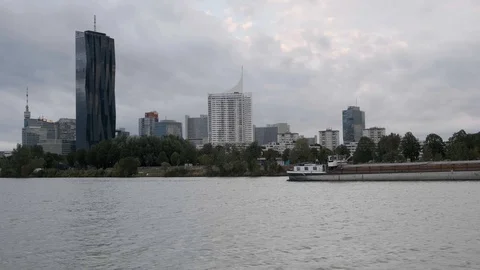High-rise buildings in the outer district, Vienna Stock Footage 116192773