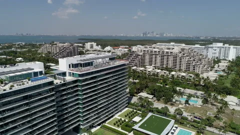 High rise condos in Key Biscayne Stock Footage 239886230