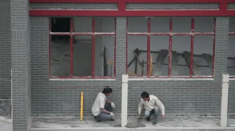 High-rise construction worker Stock Footage 10579754