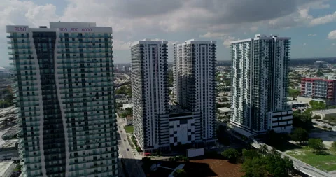 High Rise development in Miami Stock Footage 150232053