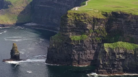 High rise epic Cliffs of Moher County Clare Stock Footage 341909331