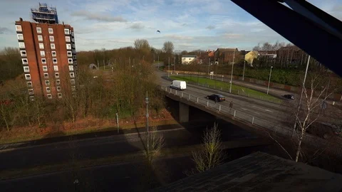 High rise flats for Immigration and council housing, Stoke on Trent Stock Footage 104597341