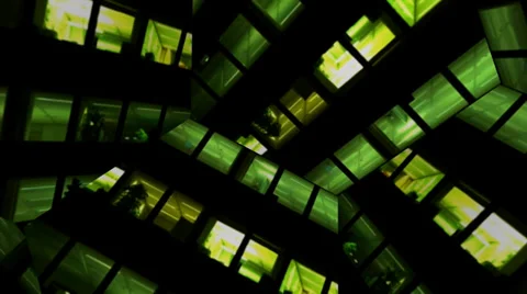 High Rise Hexagon Stock Footage 32268943