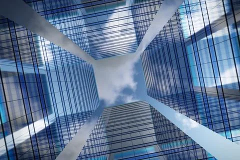 High-rise modern building Ilustración de archivo