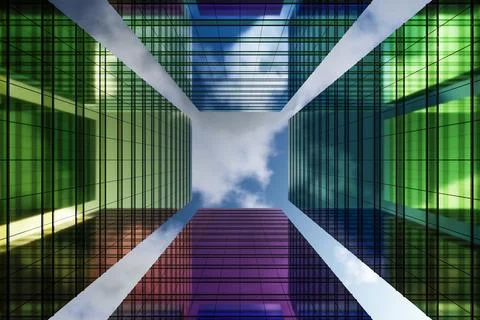 High-rise modern building Ilustración de archivo