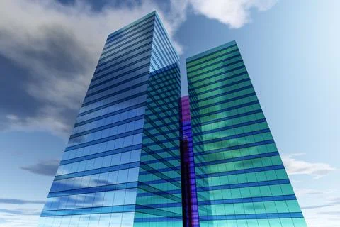 High-rise modern building Ilustración de archivo