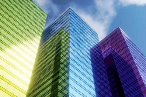 High-rise modern building Ilustración de archivo