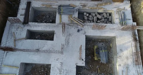 High rise residential complex under construction Stock Footage 123426945