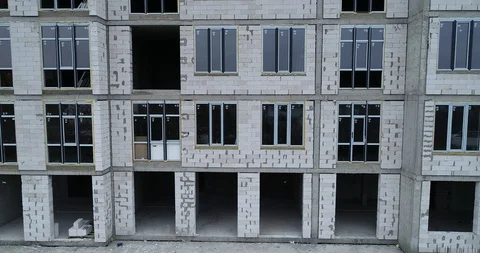 High rise residential complex under construction Stock Footage 123428536