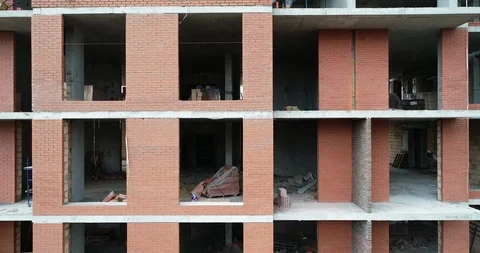 High rise residential complex under construction Stock Footage 123433143
