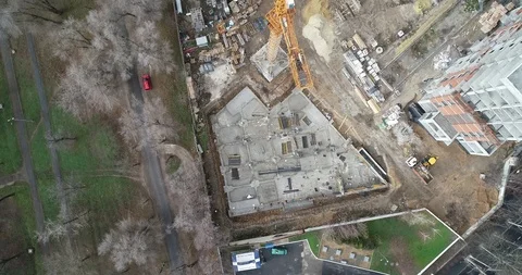 High rise residential complex under construction Stock Footage 123433313