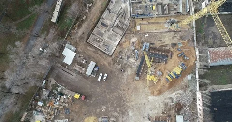High rise residential complex under construction Stock Footage 123433413