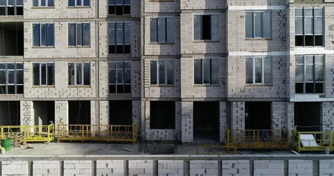 High rise residential complex under construction Stock Footage 123434062
