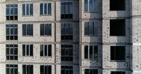 High rise residential complex under construction Stock Footage 123434287
