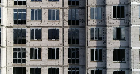 High rise residential complex under construction Stock Footage 123435345