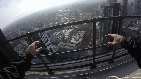 High Rise Rope Access, Point of View, Melbourne, Stock Footage 71067274