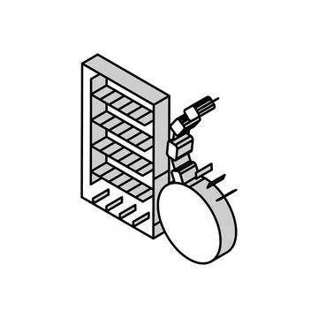 High rise skyscraper demolition isometric icon vector illustration Ilustração Stock