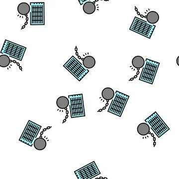 High rise skyscraper demolition vector seamless pattern Ilustração Stock