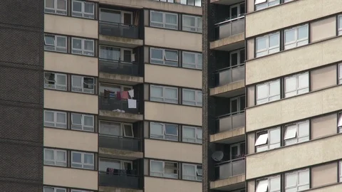 High Rise Tower Block Flats Video stock 86563965