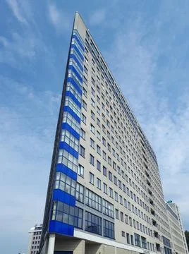 A high-rise with a very sharp angle Stock Photos