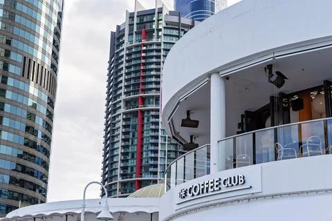 High Rises And Cafe Stock Photos