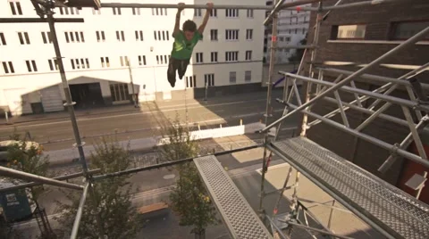High Risk Backflip in Hight Stock Footage 58006578