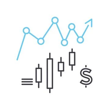 High risk line icon, outline symbol, vector illustration, concept sign Stock Illustration