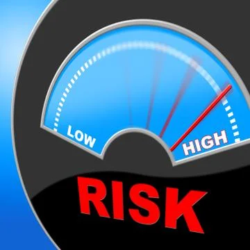 High risk representing lots unsteady and insecurity Stock Illustration