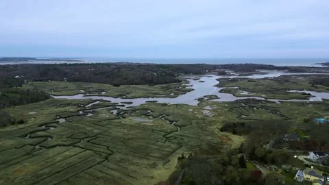 High River Pan Areal Stock Footage 239904632