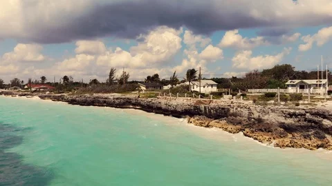 High Rock Light House Splash Stock Footage 104242887