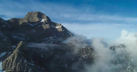 High rocks in the clouds Stock Footage 150664349