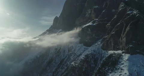 High rocks in the clouds Stock Footage 150664350