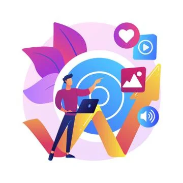 High ROI content abstract concept vector illustration. 스톡 일러스트