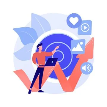 High ROI content abstract concept vector illustration. Illustrazione stock