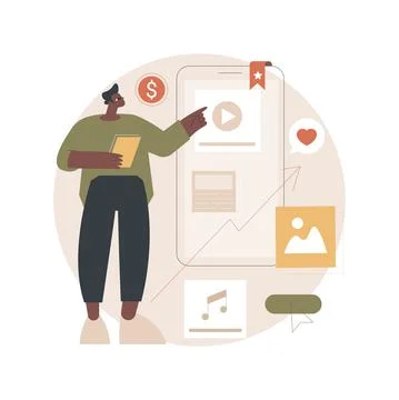 High ROI content abstract concept vector illustration. Stock Illustration
