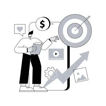 High ROI content abstract concept vector illustration. Stockillustratie
