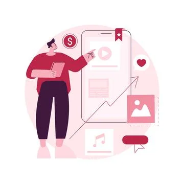 High ROI content abstract concept vector illustration. Stock Illustration